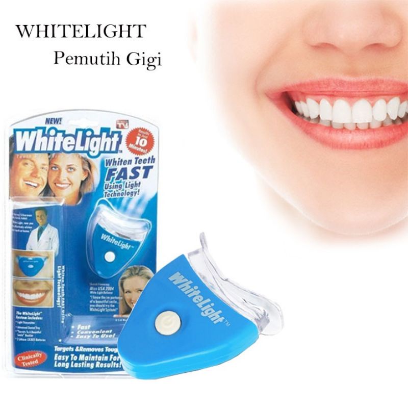 Whitelight Pemutih Gigi Perawatan Gigi Kuning Ampuh Mengembalikan Warna Putih Gigi Alami / White Light Alat Pemutih Gigi Instan &amp; Cepat/ Alat Pencerah Gigi / Alat Memutihkan Gigi Alami / Alat Mencerahkan Gigi Instan / White Light Teeth Whitening