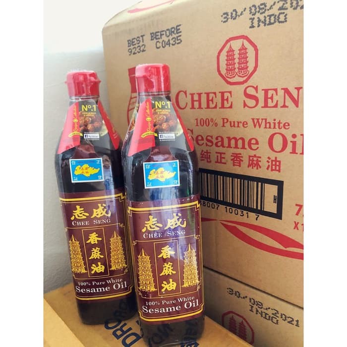 

Minyak Wijen Pagoda Chee Seng Pure White Sesame Oil 750 ml Singapore