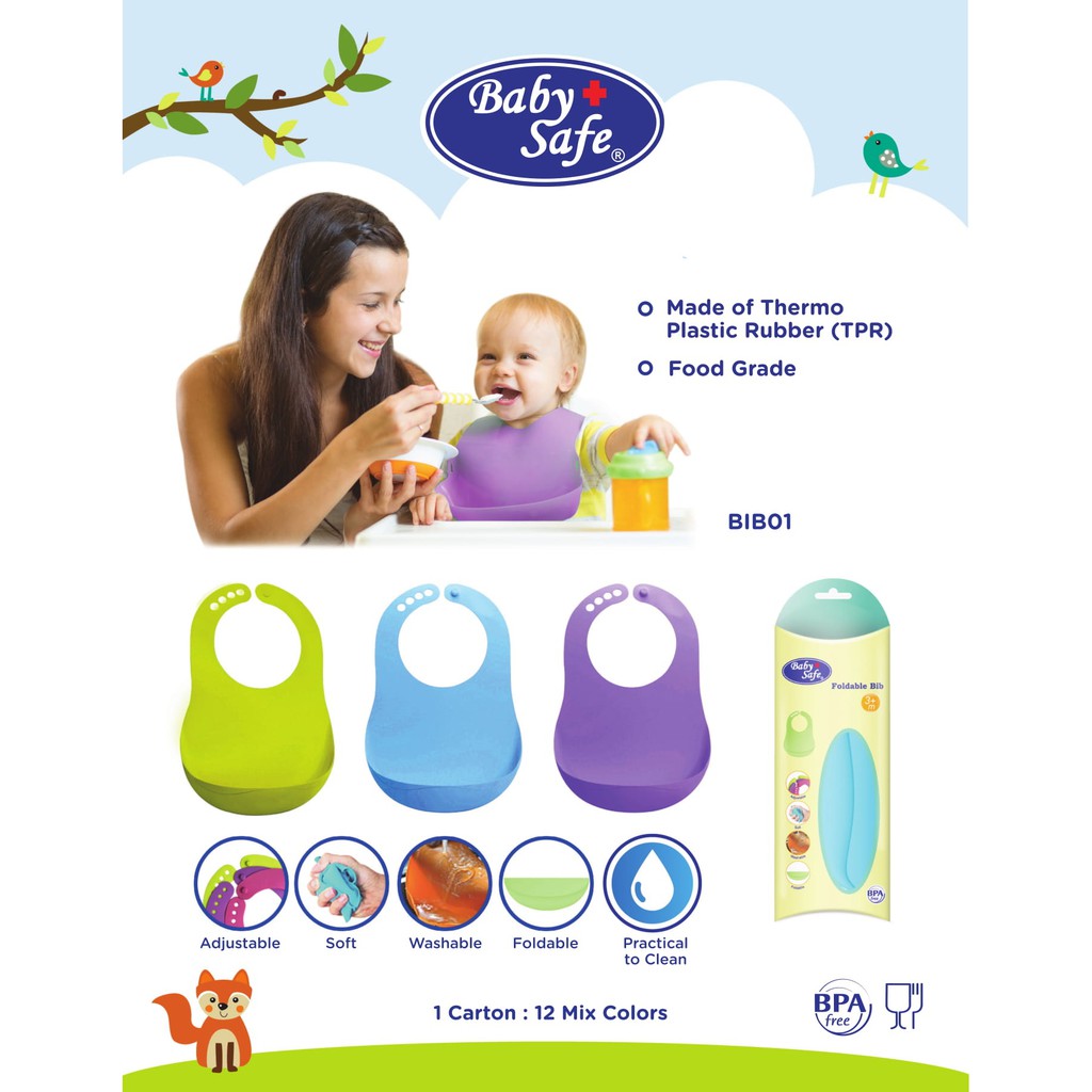 Baby Safe Silicone Bib Slaber Celemek BIB 04