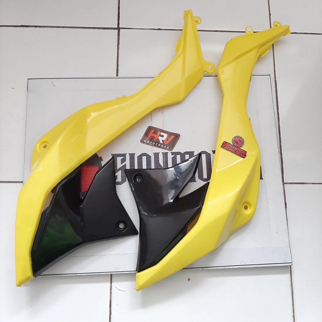 Legshield Depan / Cover Body / Sayap Tangki Depan Kawasaki KLX DTRACKER New HRV Kuning