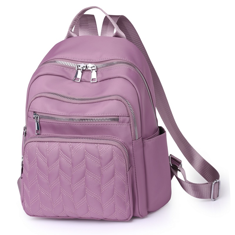 Tas Ransel Wanita import tas kain backpack handbag beg perempuan sandang bag good quality Women's Bags Ladies beg belakang wanita 1033-purple