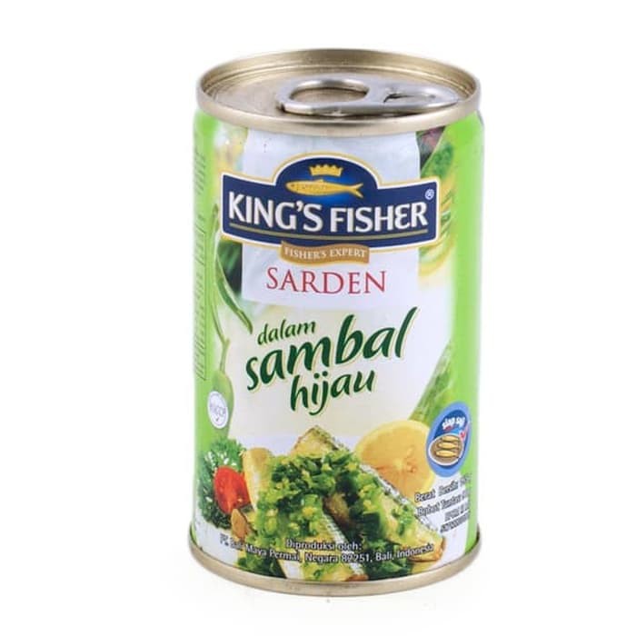 

King's Fisher Sarden mini saus sambal hijau Makanan Kaleng 155g kings fisher