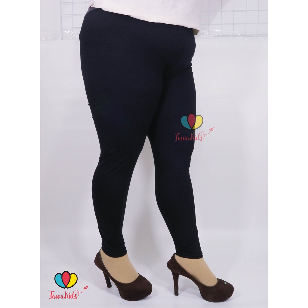 ( SUPER JUMBO ) Legging Wanita Kaos Polos / Celana Panjang Dewasa  Dalaman Leging Big Size Polos