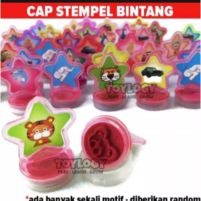 

1 PACK MAINAN STEMPEL CAP BINTANG (ISI 10PCS)