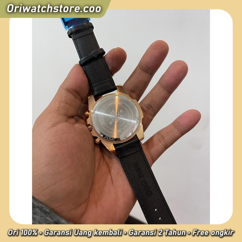 TERLARIS CASIO EDIFICE EFR 559 LEATHER STRAP ORIGINAL BOX