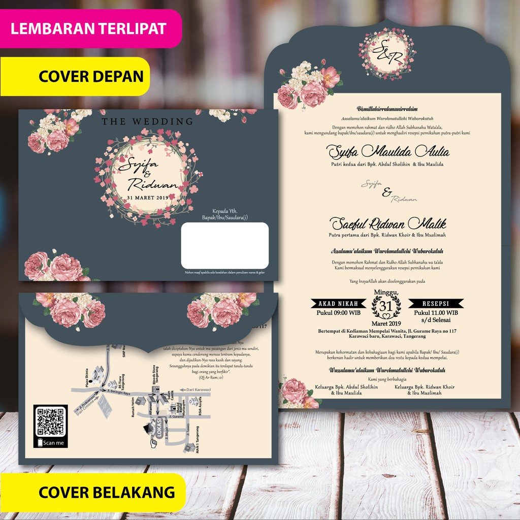 Promo Free Ongkir Undangan Tangerang Undangan Vintage Lucu Murah Tebal Banyak Gratisnya