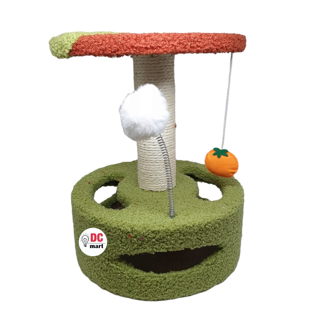 CAT TOWER 2 susun STRAWBERRY /TIPE 11 / Tempat Bermain Mainan Kucing Garukan Tikus