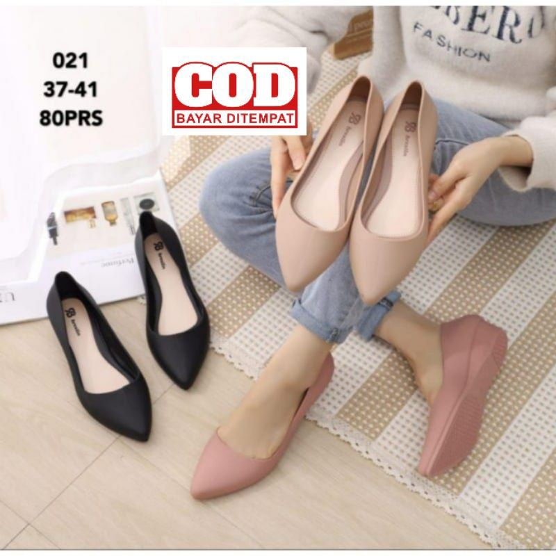 New BLC 021-A Carol Sandal Jelly Wanita / wedges wanita / Slip Sandal