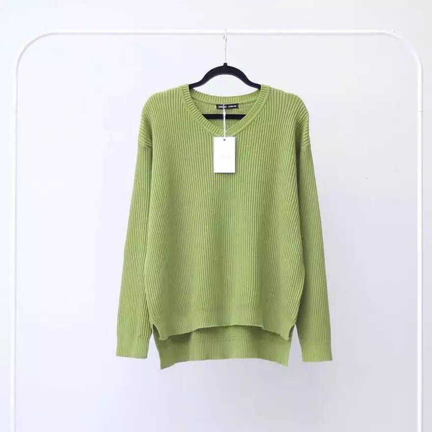 VIONA - QIYA SWEATER - VNECK BOXY RAJUT SWEATER