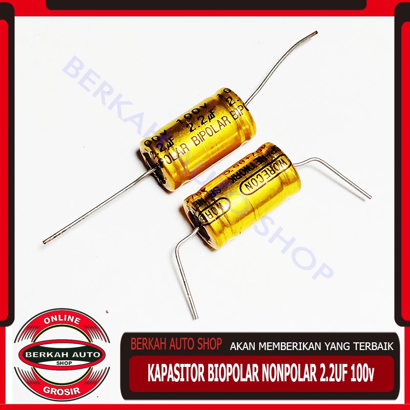 Kapasitor bipolar nonpolar 2.2uf 100v