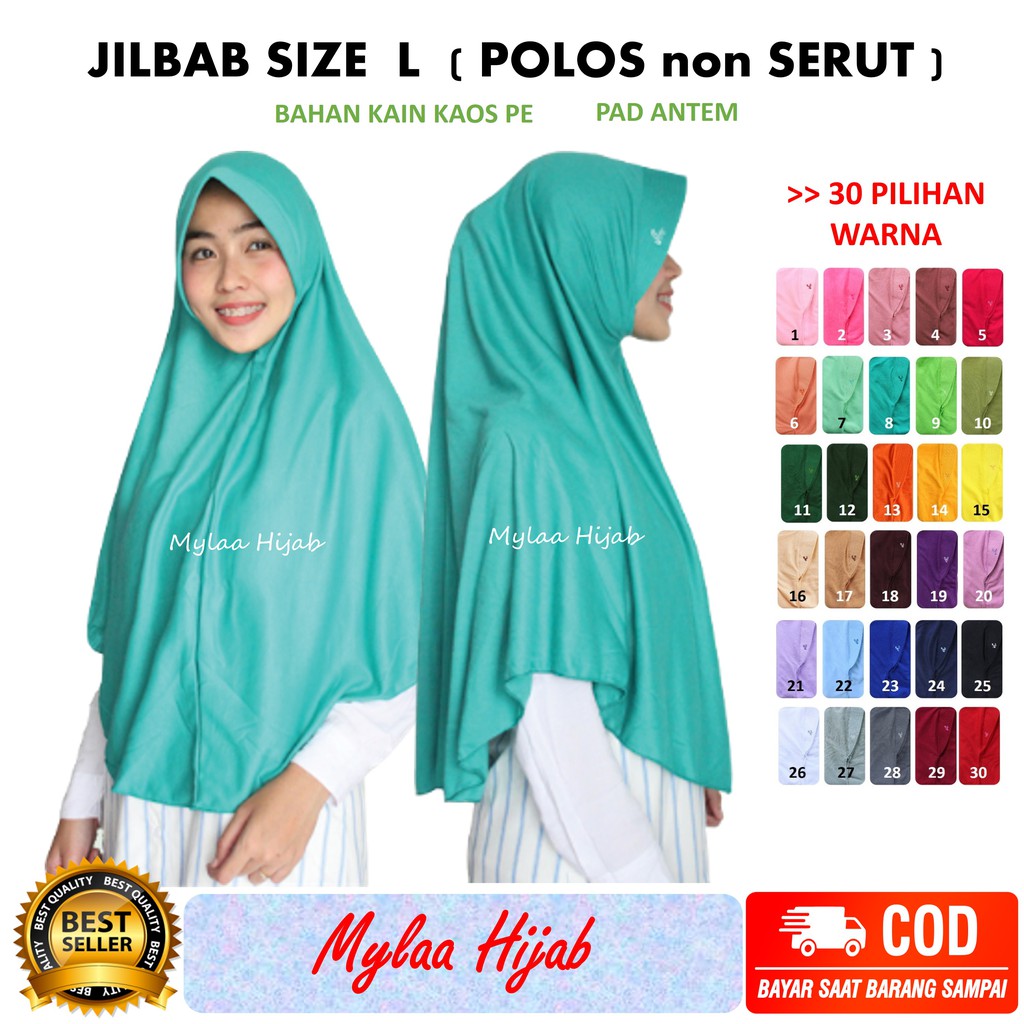 Jual JILBAB INSTAN BERGO kerudung krudung khimar bergo hijab size L .