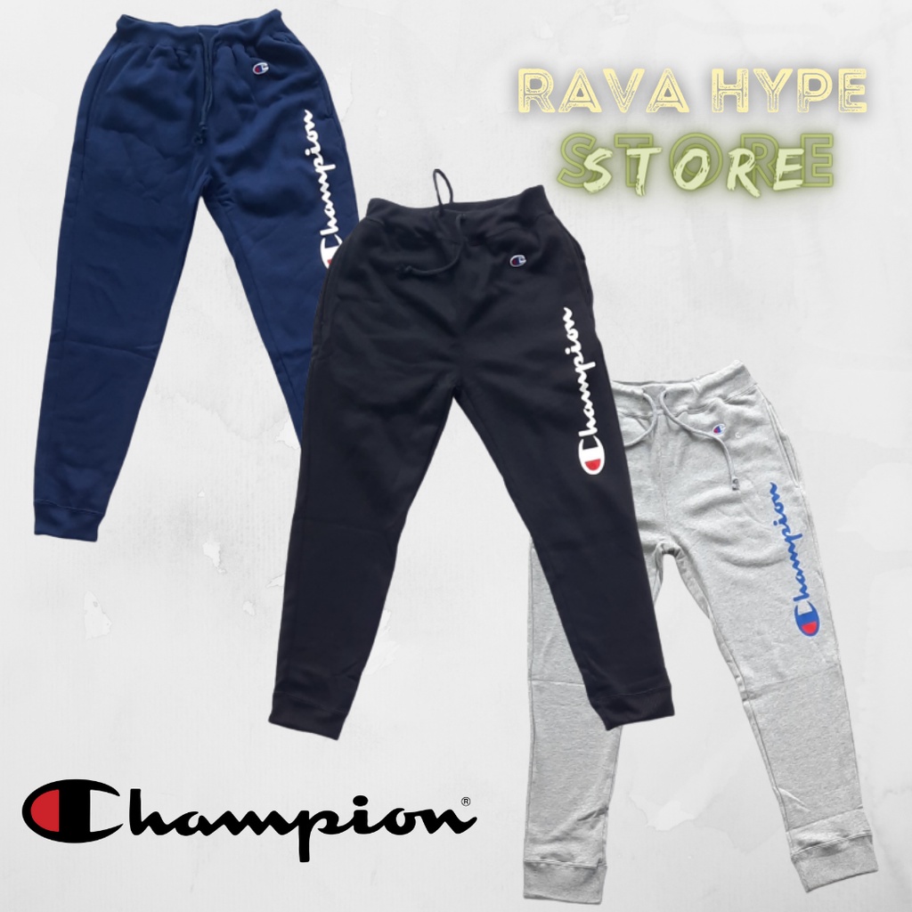 Champion Jogger Pants Script BORDIR LOGO / Celana Jogger Champion Original Unisex