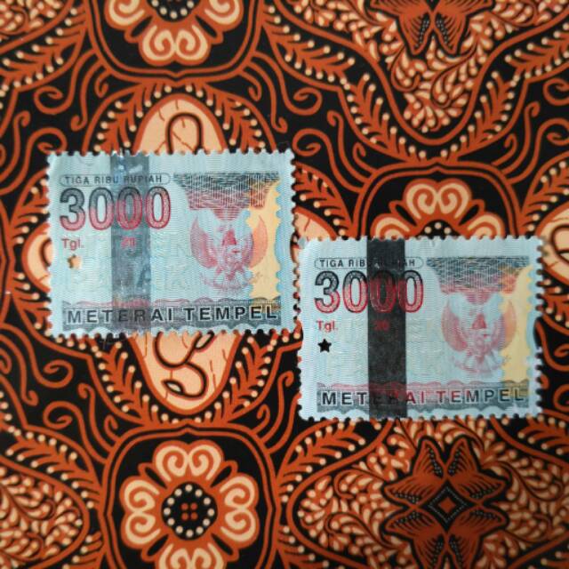 Materai 3000 Rupiah Tahun 2006, 2007, 2008 dan 2009 Original - MTR023