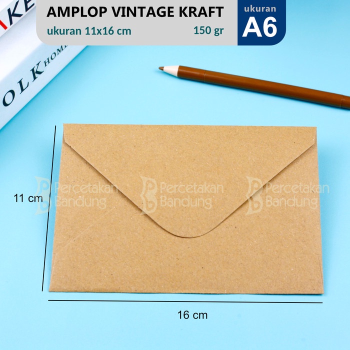

MENYURAT-SURAT- A6 AMPLOP VINTAGE KRAFT || BAHAN KRAFT 150GR || UKURAN 11X16 CM A6 || -SURAT-