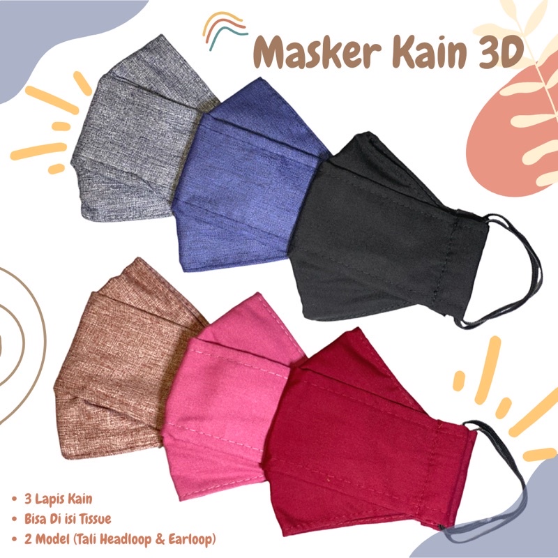 Masker Kain 3D 4D EVO KF94/ Masker Kain 3D Non Medis