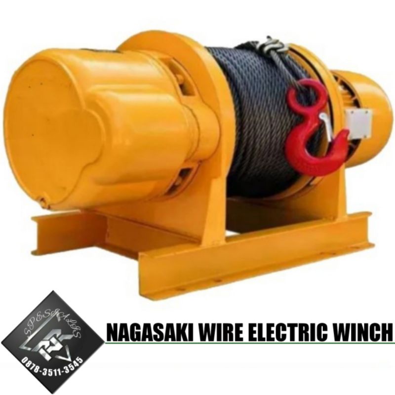 nagasaki electric winch 5 ton 100 meter wire winch electrik winch elektrik derek listrik katrol seli