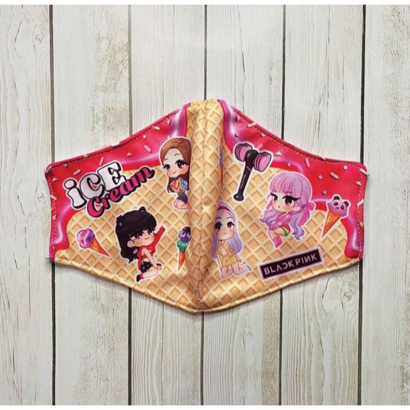 Masker kain anak karakter bt21/ masker bts/ masker blackpink