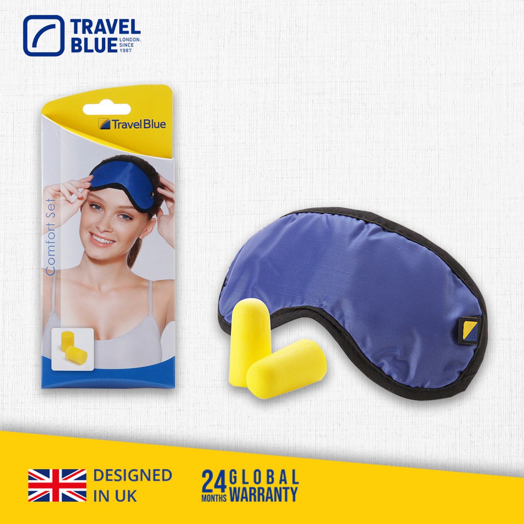 Jual Travel Blue Travel Eye Mask and Ear plugs Penutup Mata TB451