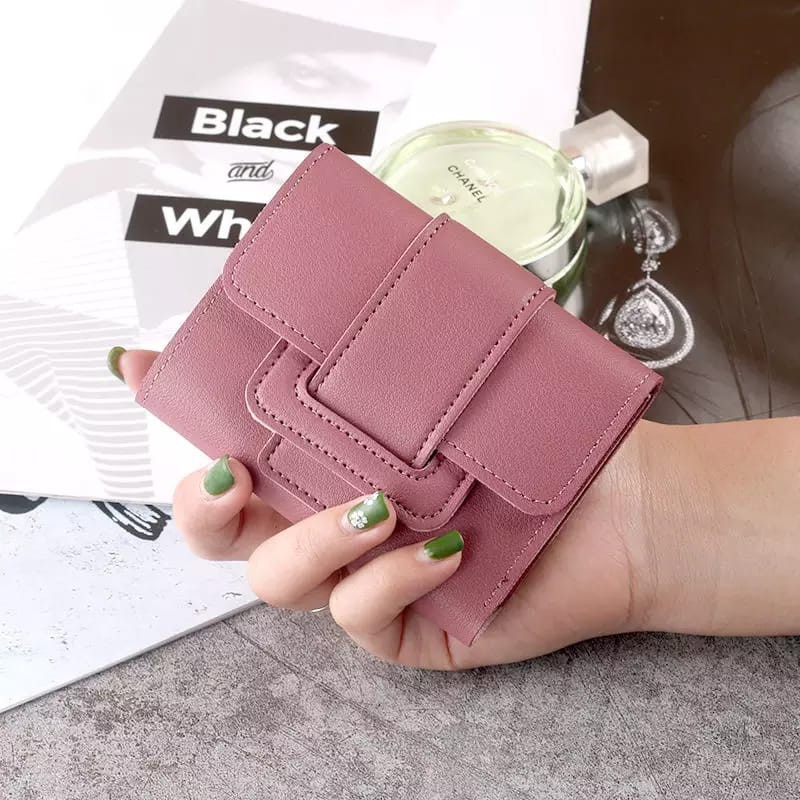 Forever Youth Dompet Wanita Dompet Lipat Import Murah-#5 pink tua