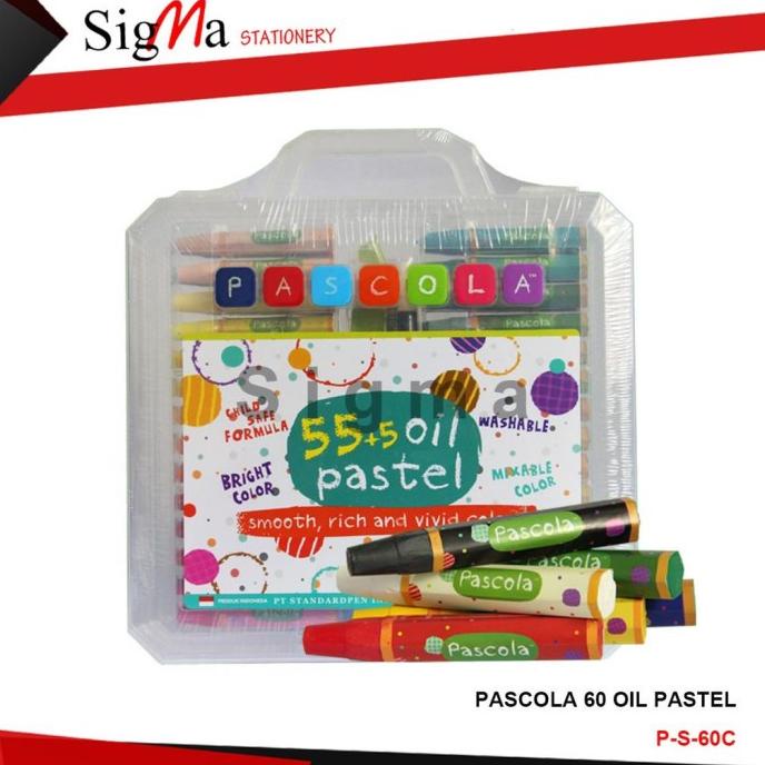 

Office & Stationery | Alat Tulis | Crayon Murah Pascola 60 Warna ( 55+5 Warna ) | Best Seller