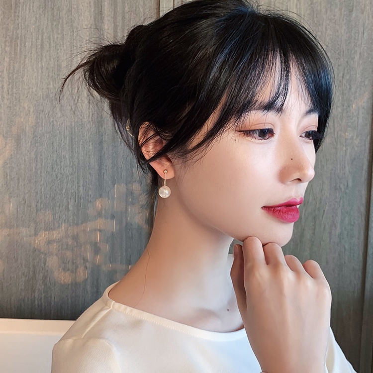 Anting S925 Silver Needle Aksen Mutiara Kecil Gaya Korea Untuk Wanita