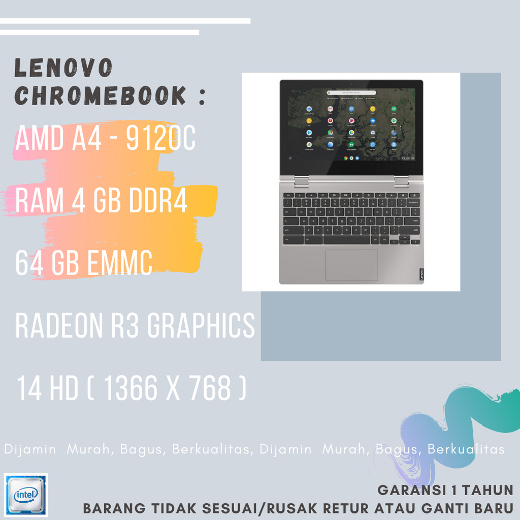 LENOVO CHROMEBOOK  2IN1 TOUCH N4000 4GB 160GB E102