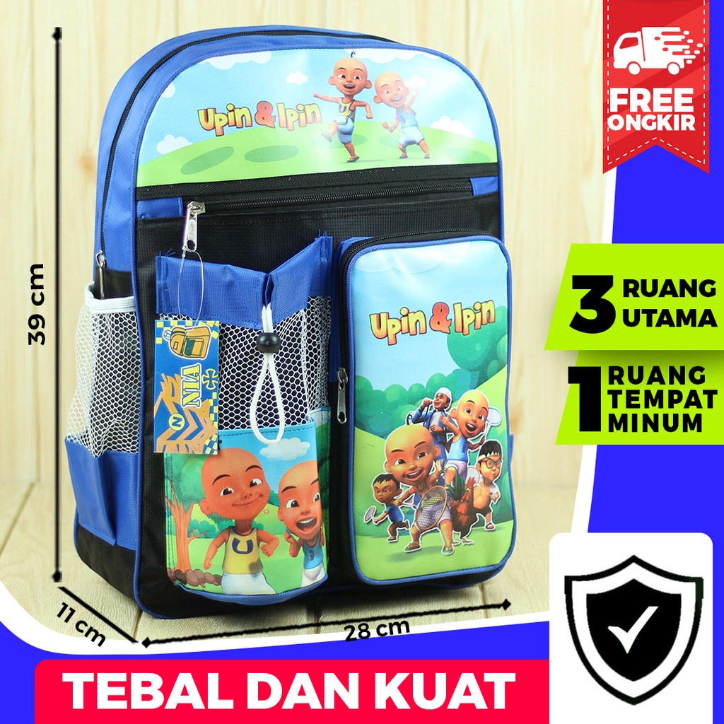 Tas Anak Cowo Laki-Laki Karakter Lucu Sekolah PAUD TK SD Berkualitas Termurah Free Botol Minum