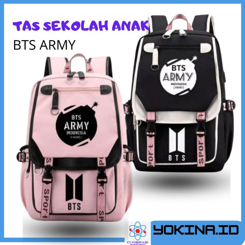 Tas sekolah anak perempuan bts army tas ransel anak perempuan