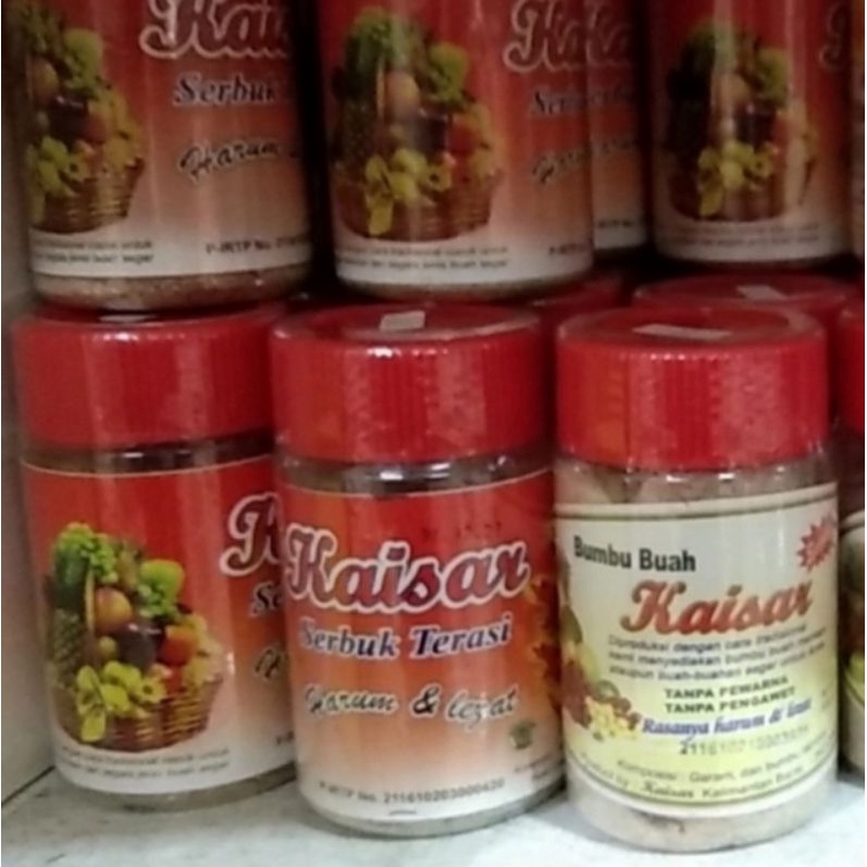 

Bumbu Buah Kaisar / Bumbu Buah Khas Kalbar / Serbuk Terasi Pontianak / Bumbu Manisan