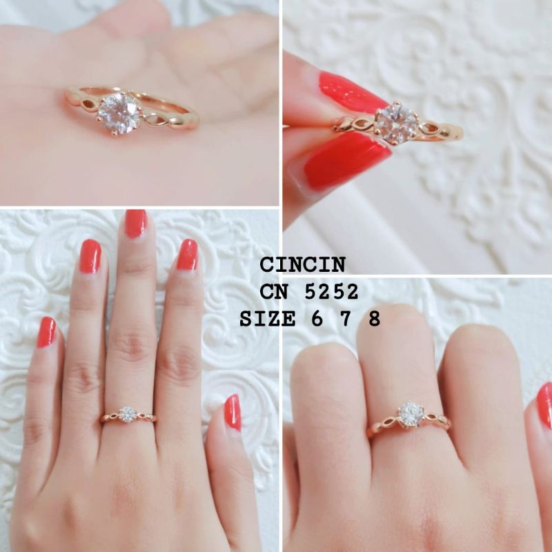 Cincin Wanita Model Fashion Anti Karat Premium