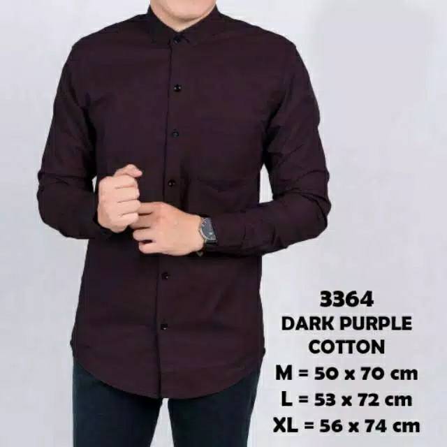 Kemeja polos lengan panjang bahan catton poplin super A great