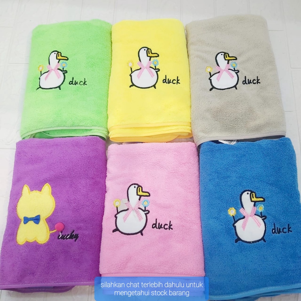 HANDUK MANDI KIDS / ANAK ANAK KARAKTER LUCU 50 X 100CM IMUT KECIL BAYI