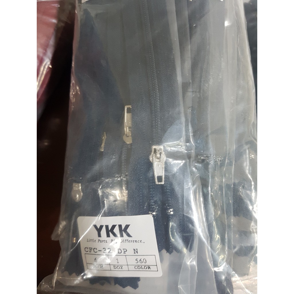 Resleting YKK 6 inch 15 cm / RIT YKK CFC 32 6&quot; 15 cm Kepala Nikel / Kepala Cat