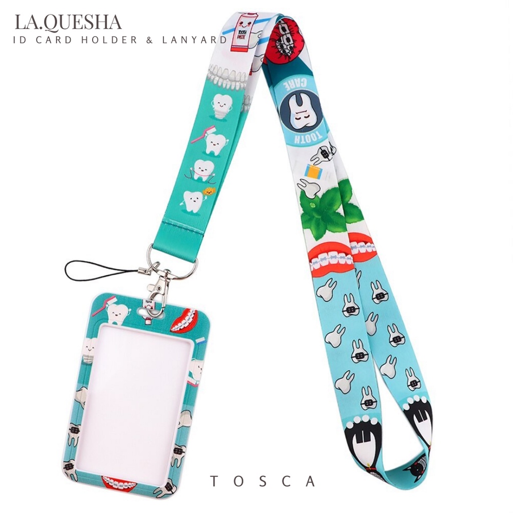 Lanyard ID Card / Name Tag Holder / ID Card Holder/ Gantungan Kartu Nama / Tali ID card Gigi / Tooth