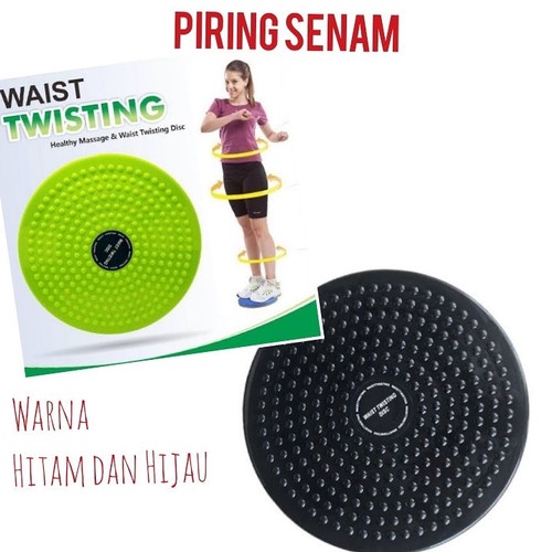 Waist Twisting Disc Alat Fitnes Pengecil Perut Berputar di Piringan Olahraga - Merah dan Hitam