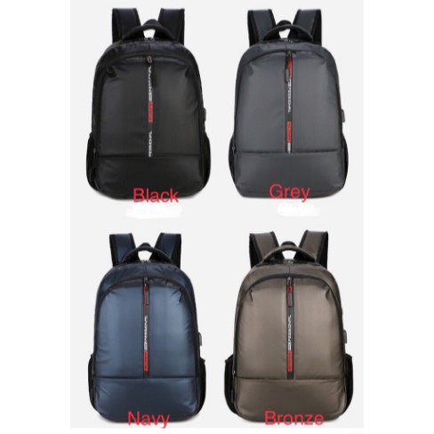 Tas Ransel Bahan Waterproof Tas Travel Kuliah Usb Backpack 8720