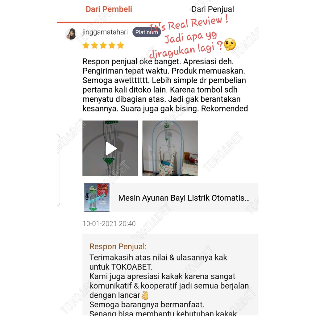 Perlengkapan bayi mesin ayunan elektrik ayunan baby fasilitas pengatur kecepatan waktu dan musik