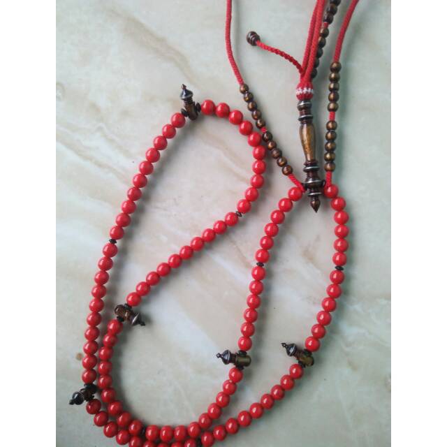 Tasbih setting tijani marjan kombinasi yuser gold