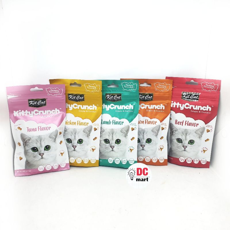 Snack Kucing KITTY CRUNCH KIT CAT - Snack Kering Kucing 60Gram