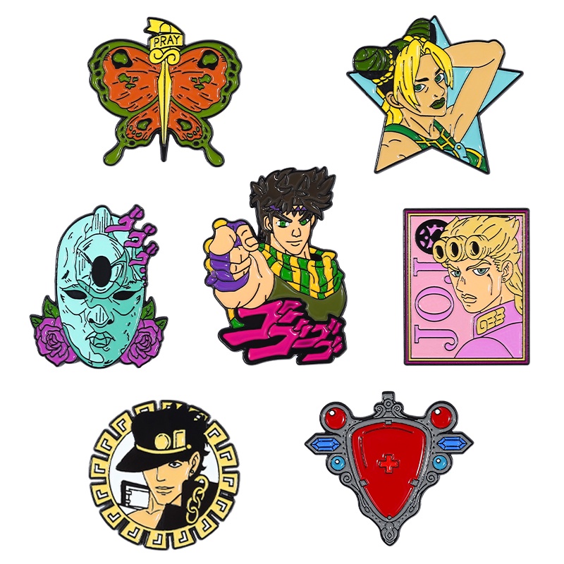 Bros Pin Desain Anime Jepang JoJos Bizarre Adventure Untuk Aksesoris Pakaian