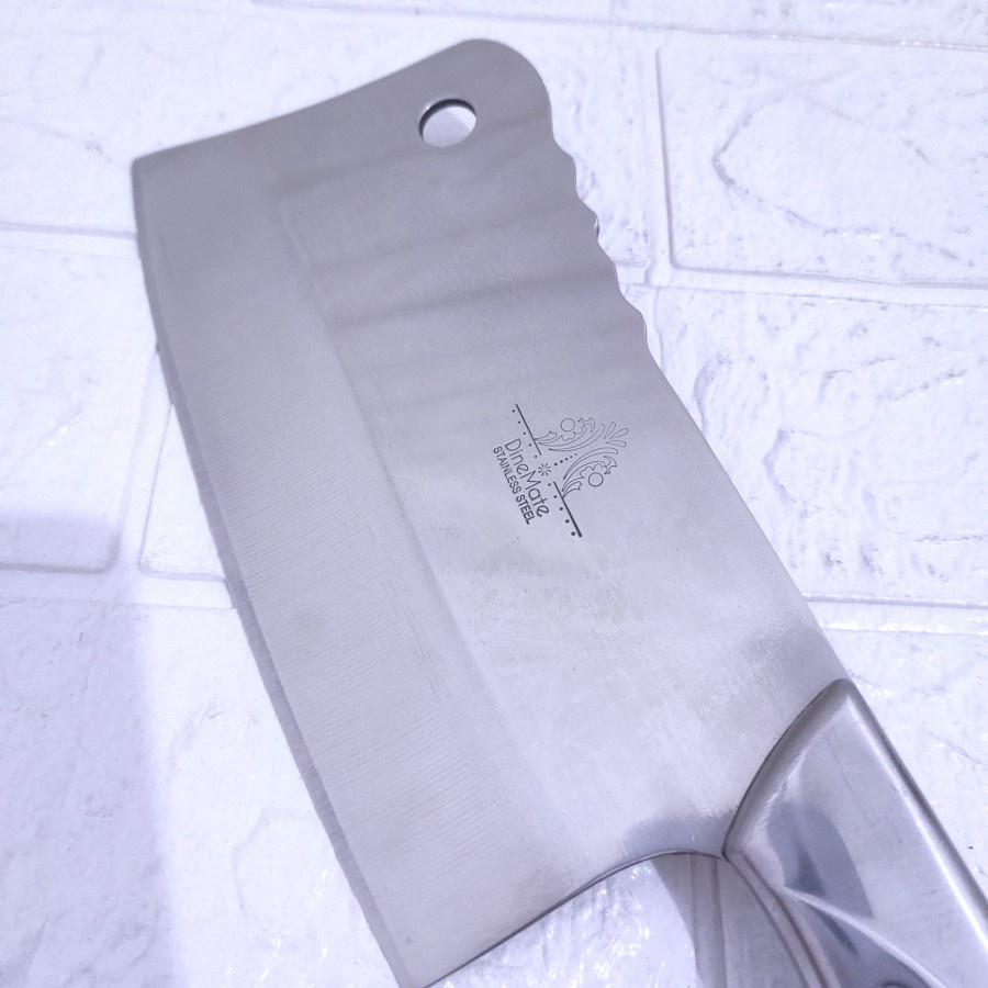 Pisau Besar Full Stainless Daging Tulang Cincang Tebal Chopper Knife