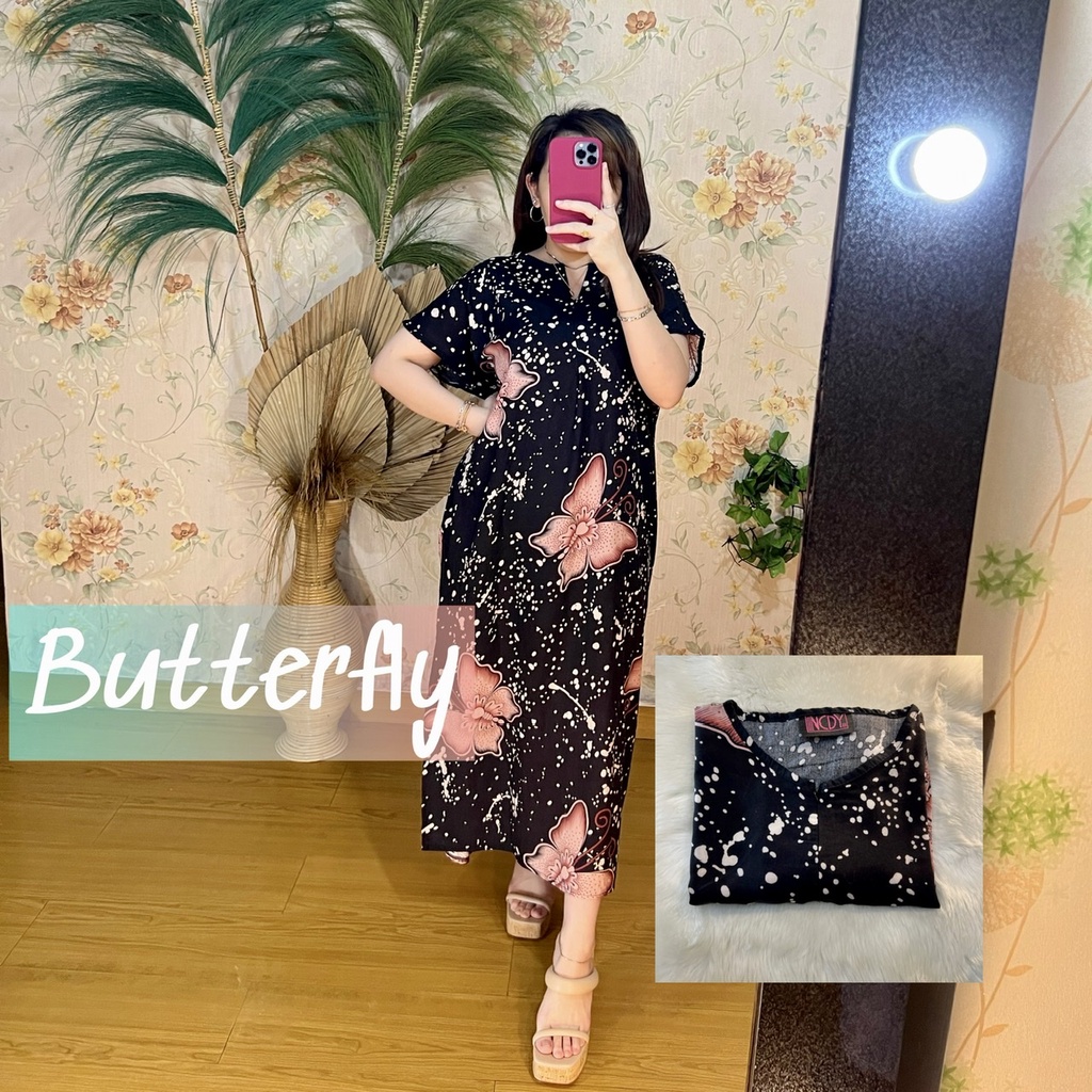PART1 NCDY HOMEWEAR DASTER PANJANG SEMATA KAKI LD 130cm BUSUI FRIENDLY JUMBO-Buttetfly