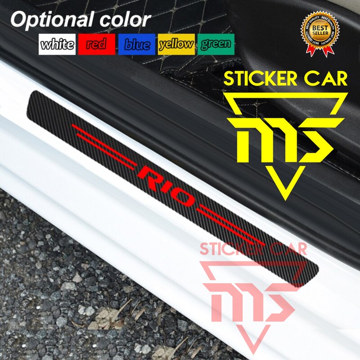 sticker stiker kia rio karbon fibrt 3d pelindung 4pcs