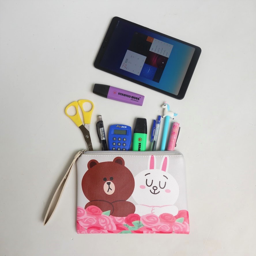 Pouch Kosmetik Dompet Kosmetik Tempat Pensil Serba guna Unicorn Melody 065 Multifungsi - Skoola