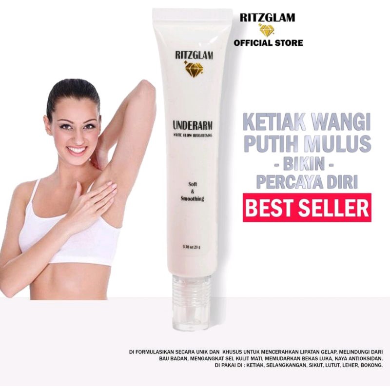 0RITZGLAM Underarm White Glow Brightening  Armpit  Bekas Luka
