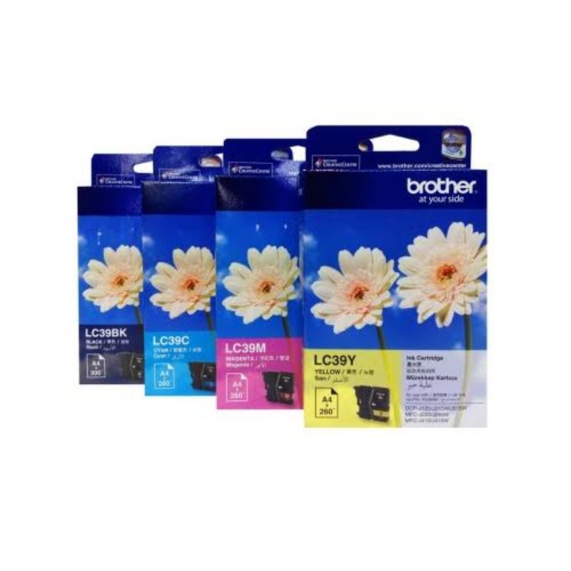 tinta cartridge brother LC 39 black + LC 39 colour original for DCP-J125, DCP-J140W