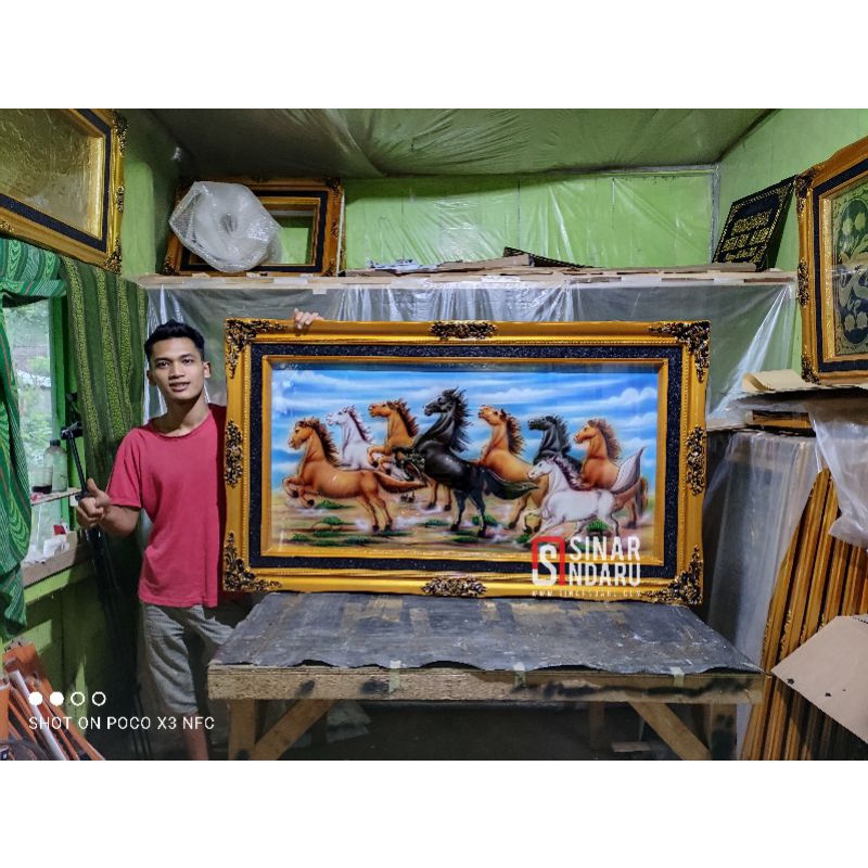 hiasan dinding relief kuda liar jumbo via jnt cargo