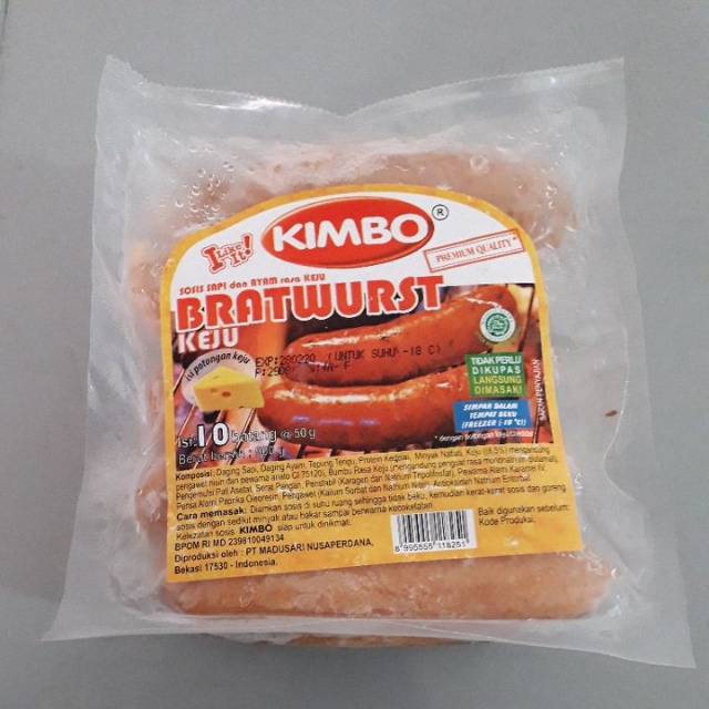 

Kimbo sosis sapi& ayam rasa keju medium