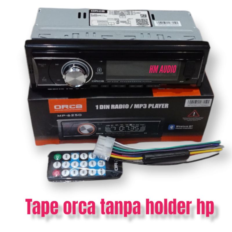 Tape mobil orca singledin orca bluetoth mp-6250