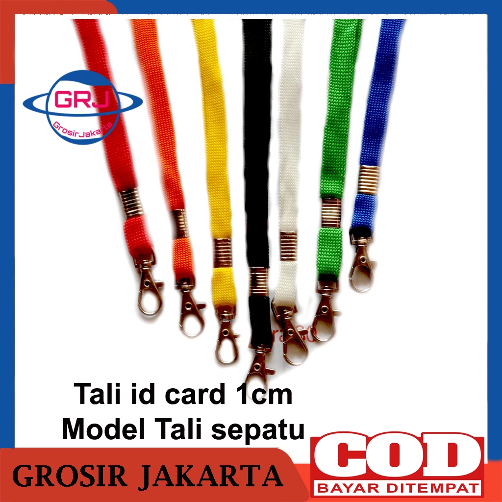 

Tali Lanyard Polos / Gantungan Tali ID Card 1CM / Tali Sepatu Kecil